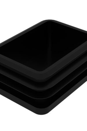 60×80 Mm Kademeli İç Profil Tapası Siyah