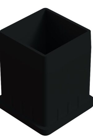 40×40 Mm Düz İç Profil Tapası 2 Mm Uzun Siyah